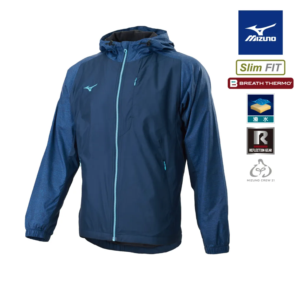 【MIZUNO 美津濃】Slim FIT 男款連帽風衣外套 32TEA58196（黑x紅） 歷史價格詳細信息