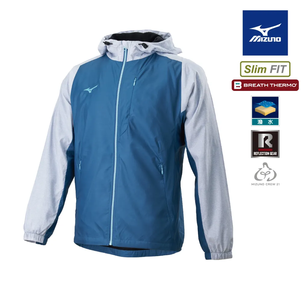 【MIZUNO 美津濃】Slim FIT 男款連帽風衣外套 32TEA58196（黑x紅） 歷史價格詳細信息