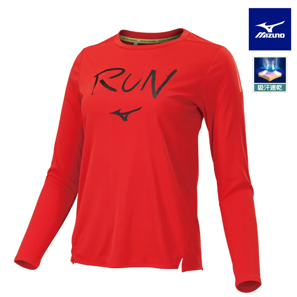 【MIZUNO 美津濃】女款路跑長袖T恤 J2TAA73165（金粉紅） 歷史價格詳細信息