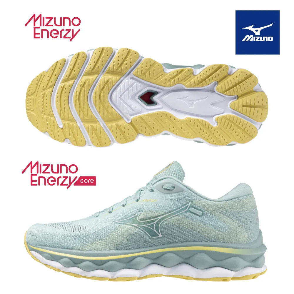 Mizuno 美津濃 慢跑鞋 Wave Sky 7 女鞋 黑橘 針織 回彈 緩震 路跑 運動鞋 J1GD2302-71 歷史價格詳細信息