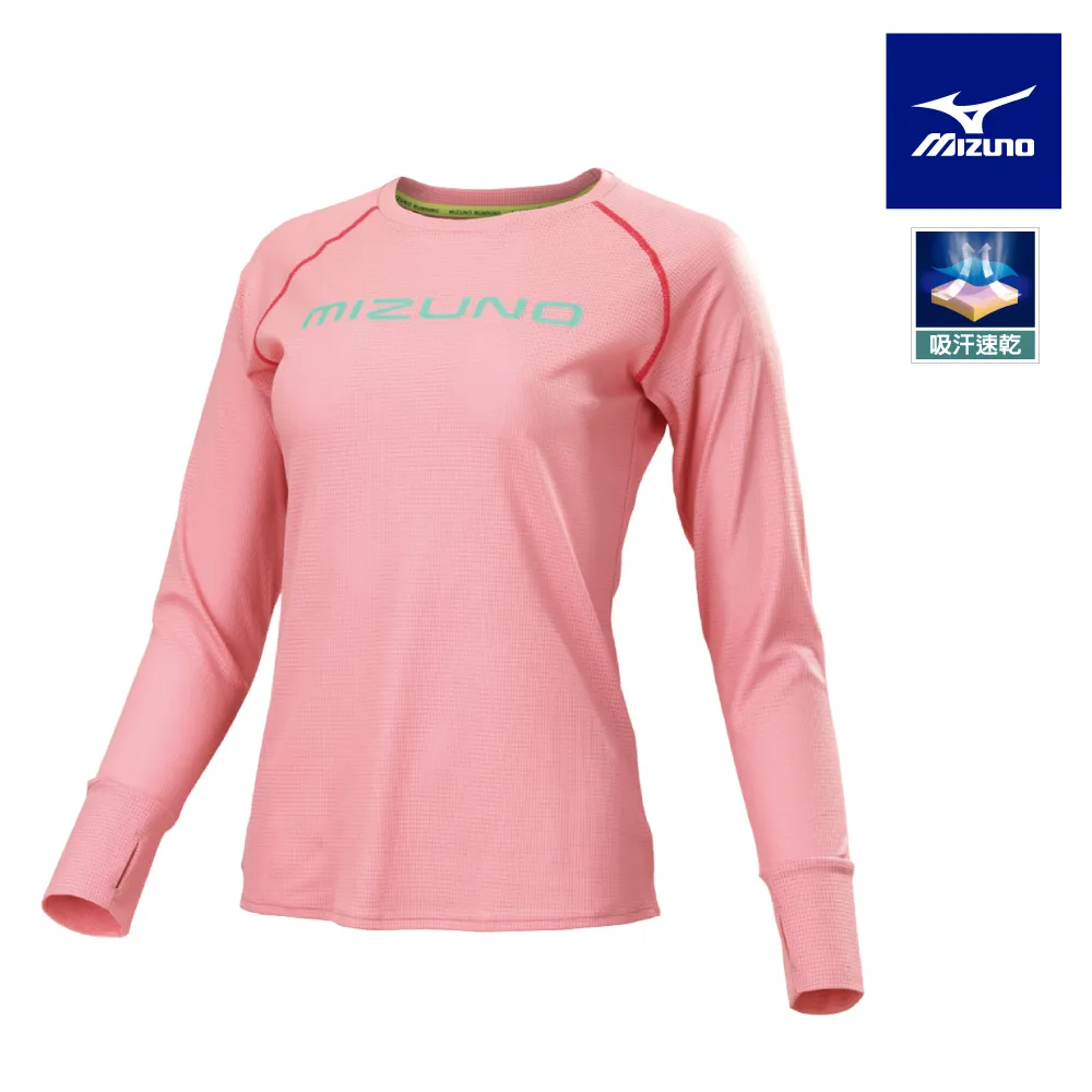 【MIZUNO 美津濃】女款路跑長袖T恤 J2TAA73165（金粉紅） 歷史價格詳細信息