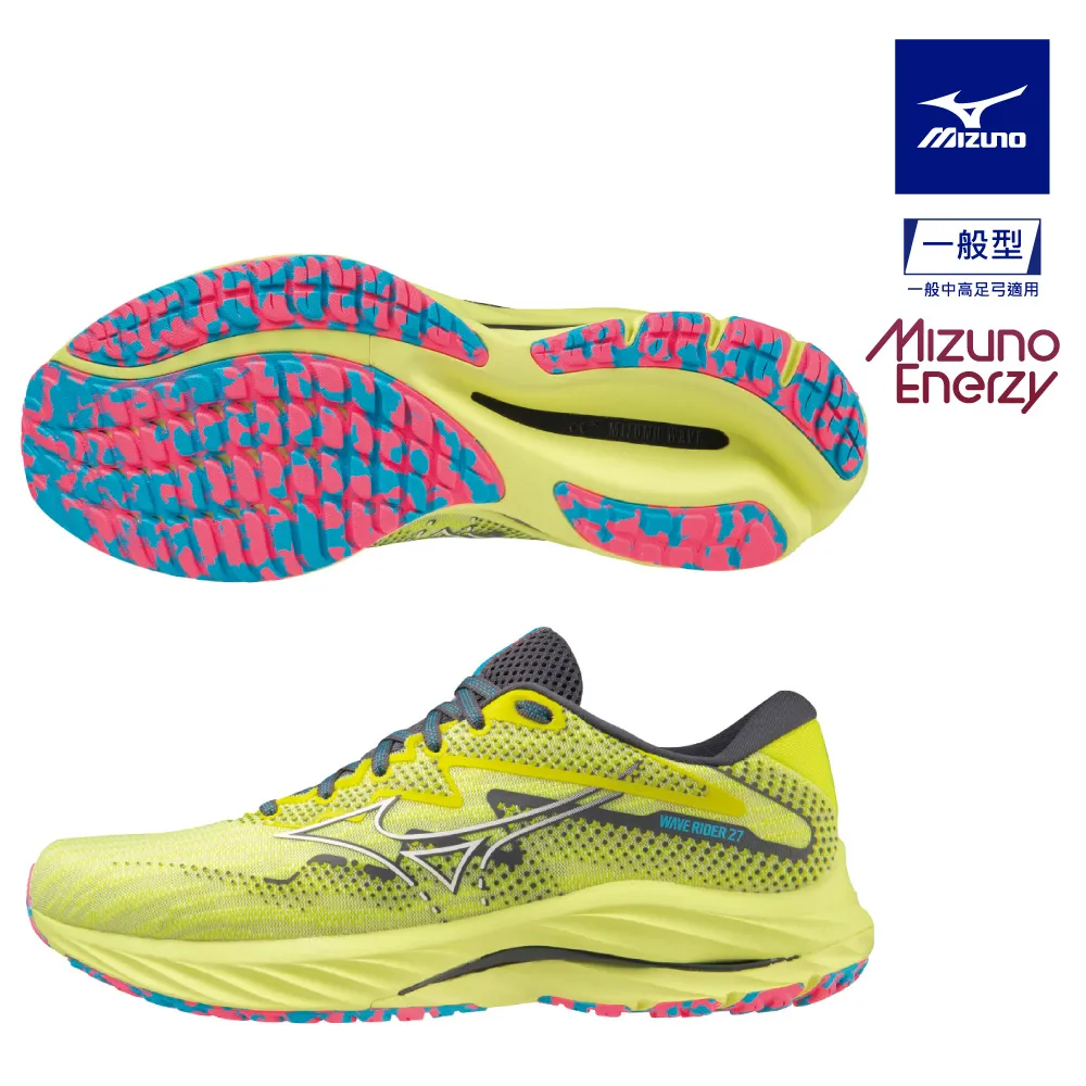 Mizuno 美津濃 男款 慢跑鞋 WAVE RIDER 27 USA 一般型  跑鞋 藍紅- J1GC235204 歷史價格詳細信息