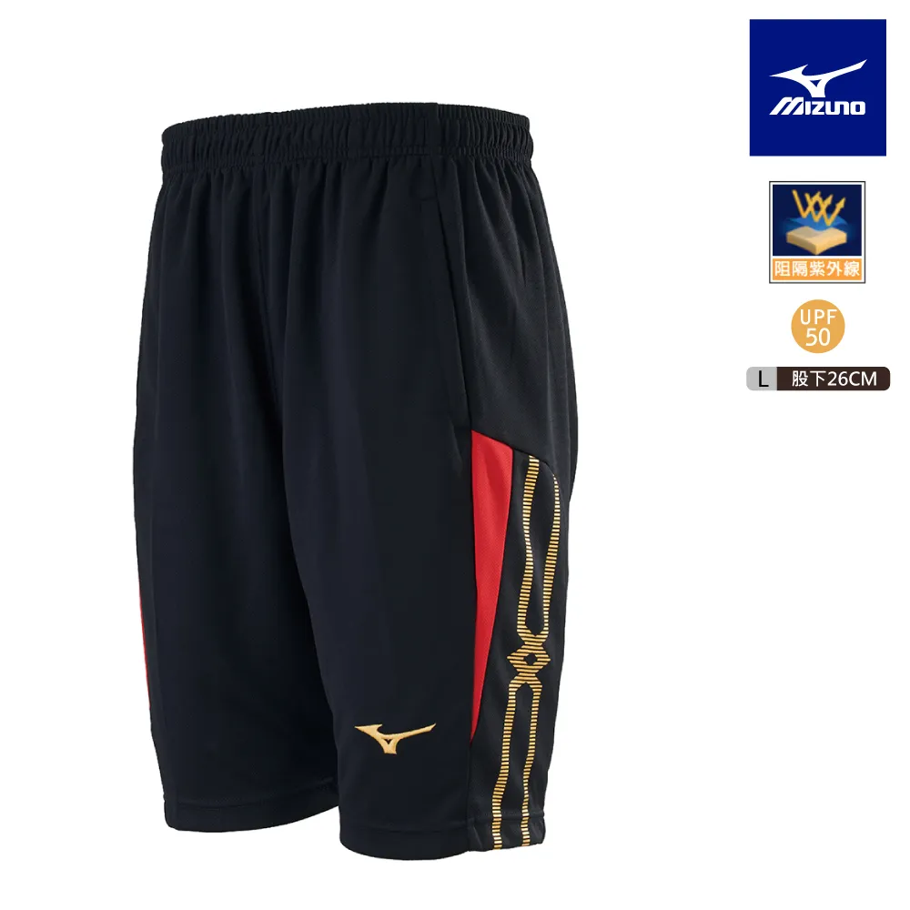 Mizuno [32TBA00696] 男 短褲 練習褲 運動 慢跑 路跑 針織 窄管 抗紫外線 美津濃 黑 紅 歷史價格詳細信息