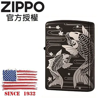 ZIPPO 櫻花鯉魚(黑底金)防風打火機 日本設計 ZA-3-11A 歷史價格詳細信息