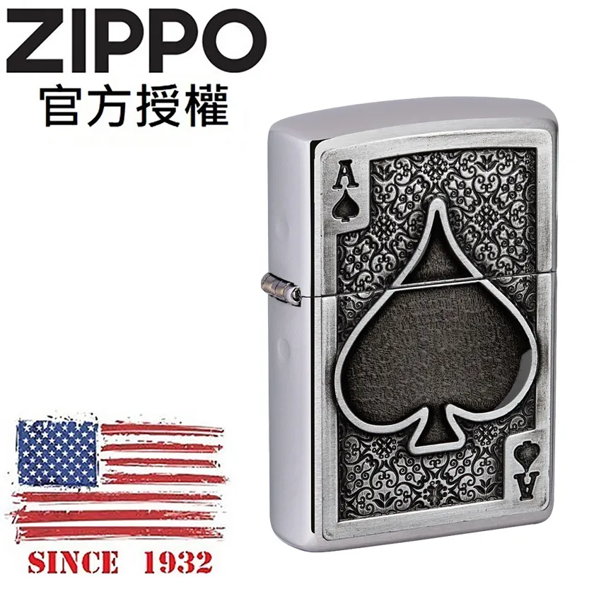 ZIPPO Zippo Ace Design 撲克牌-Zippo A防風打火機 歷史價格詳細信息