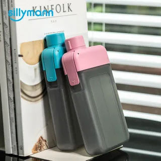 【韓國sillymann】扁平時尚水壺300ml-4色(韓國100%鉑金矽膠) 歷史價格詳細信息