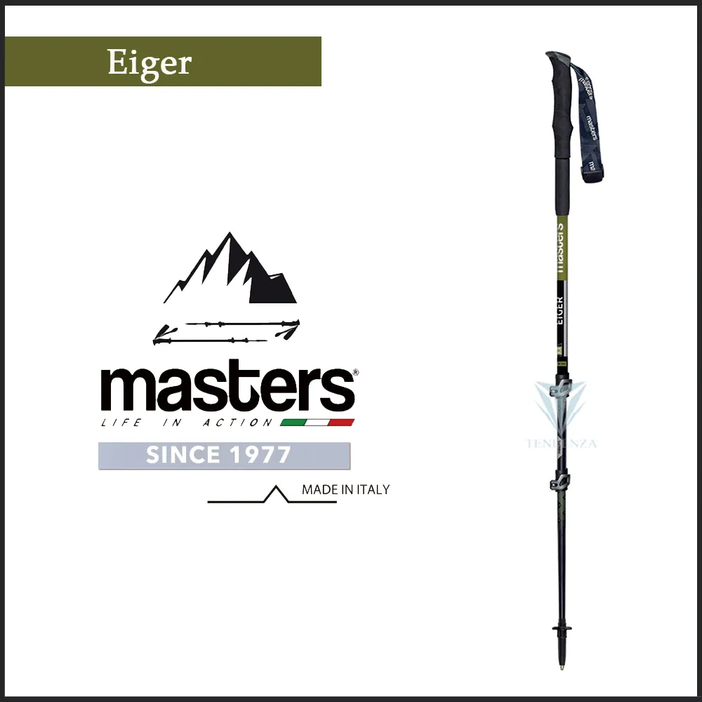 【義大利 masters】Eiger 艾格登山杖  2入特惠組 - 黑/綠 歷史價格詳細信息