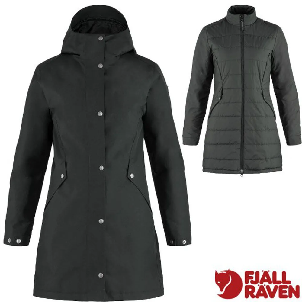 【Fjallraven 小狐狸 女 Visby 3 in 1防水填充夾克《黑》】F84131/防水防風外套/風衣/衝鋒衣 歷史價格詳細信息