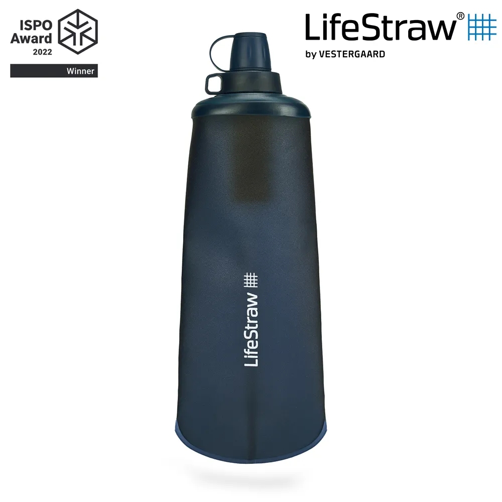 LifeStraw Peak 頂峰軟式水瓶 650ml｜深灰 (過濾水瓶 可折疊擠壓 越野跑 登山健行 野外求生) 歷史價格詳細信息