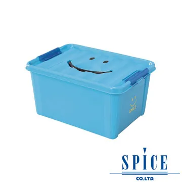 【SPICE】KIDS 馬卡龍色彩 附蓋 微笑整理箱 收納箱 - 白色 M 歷史價格詳細信息