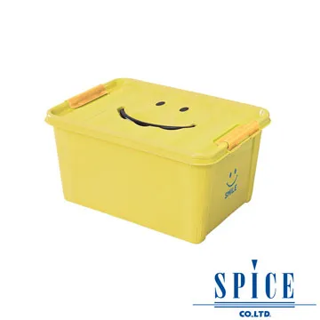 【SPICE】KIDS 馬卡龍色彩 附蓋 微笑整理箱 收納箱 - 白色 M 歷史價格詳細信息