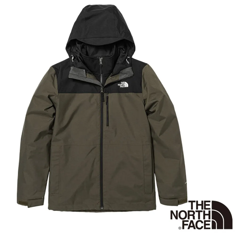 【The North Face】男 防水透氣保暖連帽三合一外套/DryVent防水透氣/7QSZ-OBH 藍色 歷史價格詳細信息