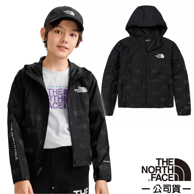 【The North Face 童 連帽風衣《黑/迷彩》】7WPW/連帽衝鋒衣/兒童外套 歷史價格詳細信息