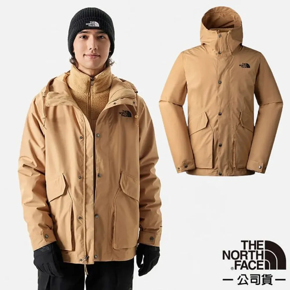 【The North Face】男 防水透氣保暖連帽三合一外套/DryVent防水透氣/7QSZ-OBH 藍色 歷史價格詳細信息