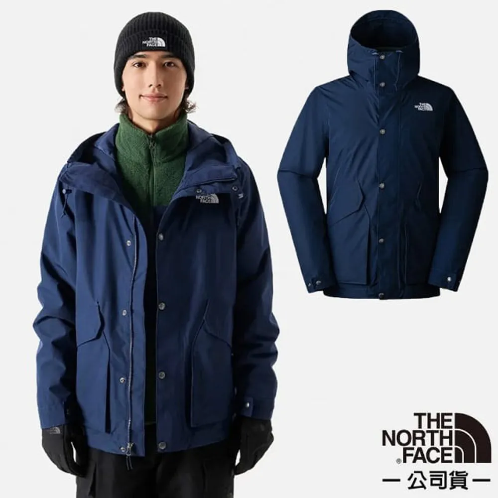 【The North Face】男 防水透氣保暖連帽三合一外套/DryVent防水透氣/7QSZ-OBH 藍色 歷史價格詳細信息