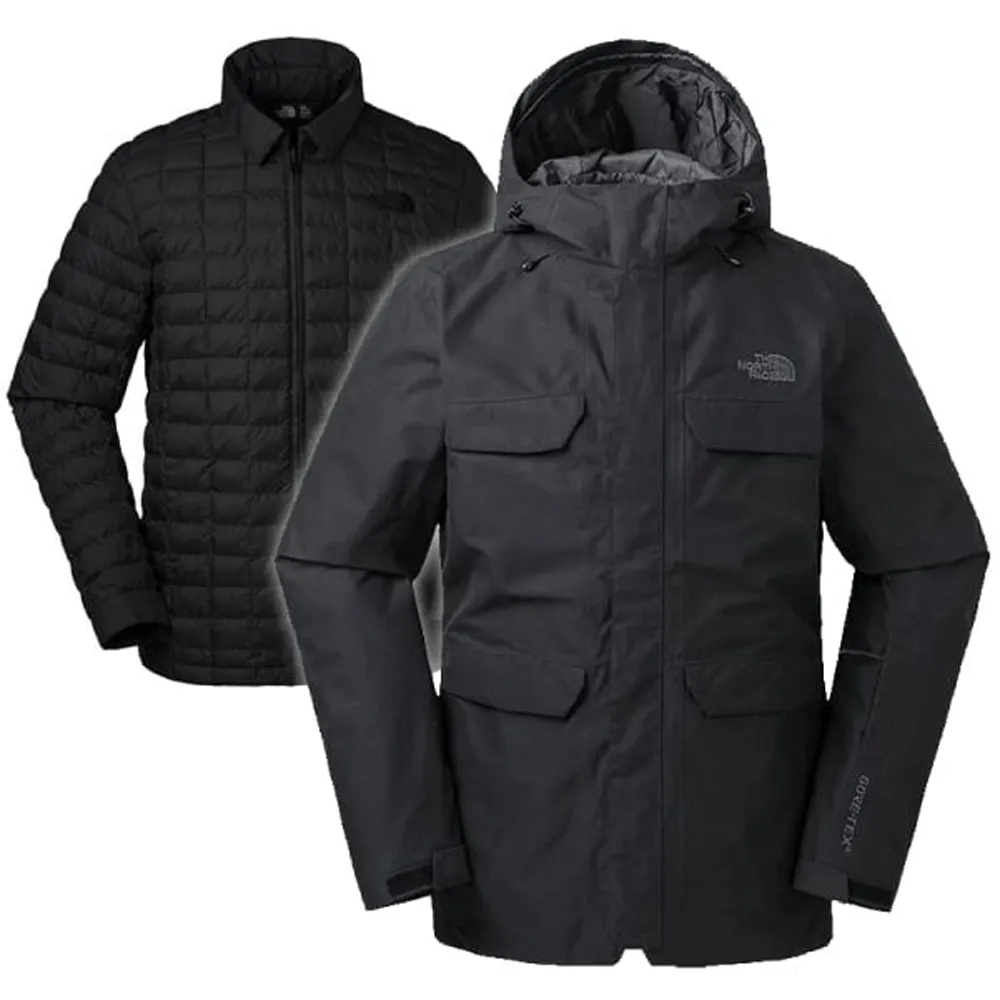 【美國 The North Face】男新款 GORE-TEX 防風防水透氣連帽外套.輕量機能夾克/3KTC 黑 N 歷史價格詳細信息