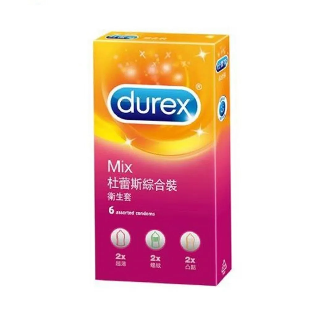 Durex杜蕾斯 綜合裝保險套-超薄x2+螺紋2+凸點x2 6片 衛生套 歷史價格詳細信息