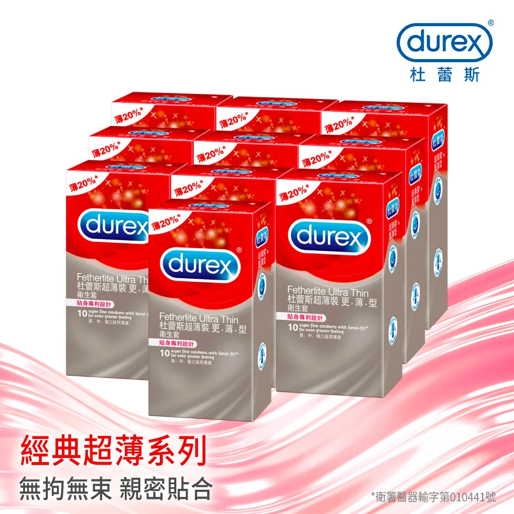 【Durex杜蕾斯】超薄裝更薄型衛生套 10入x6盒(共60入) 歷史價格詳細信息