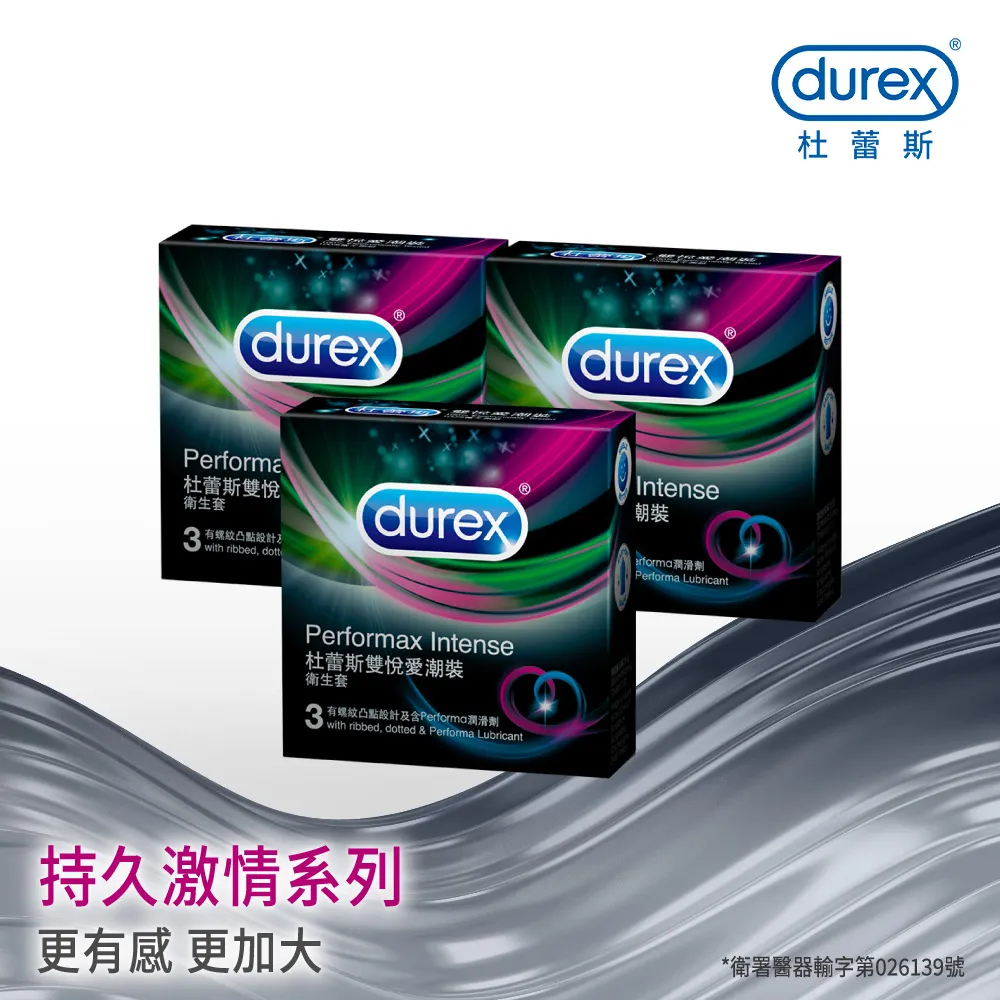 【Durex 杜蕾斯】雙悅愛潮裝衛生套3入/盒﹝飆風碼+顆粒螺紋+舒適裝﹞ 情趣用品(保險套 安全套 衛生套) 歷史價格詳細信息