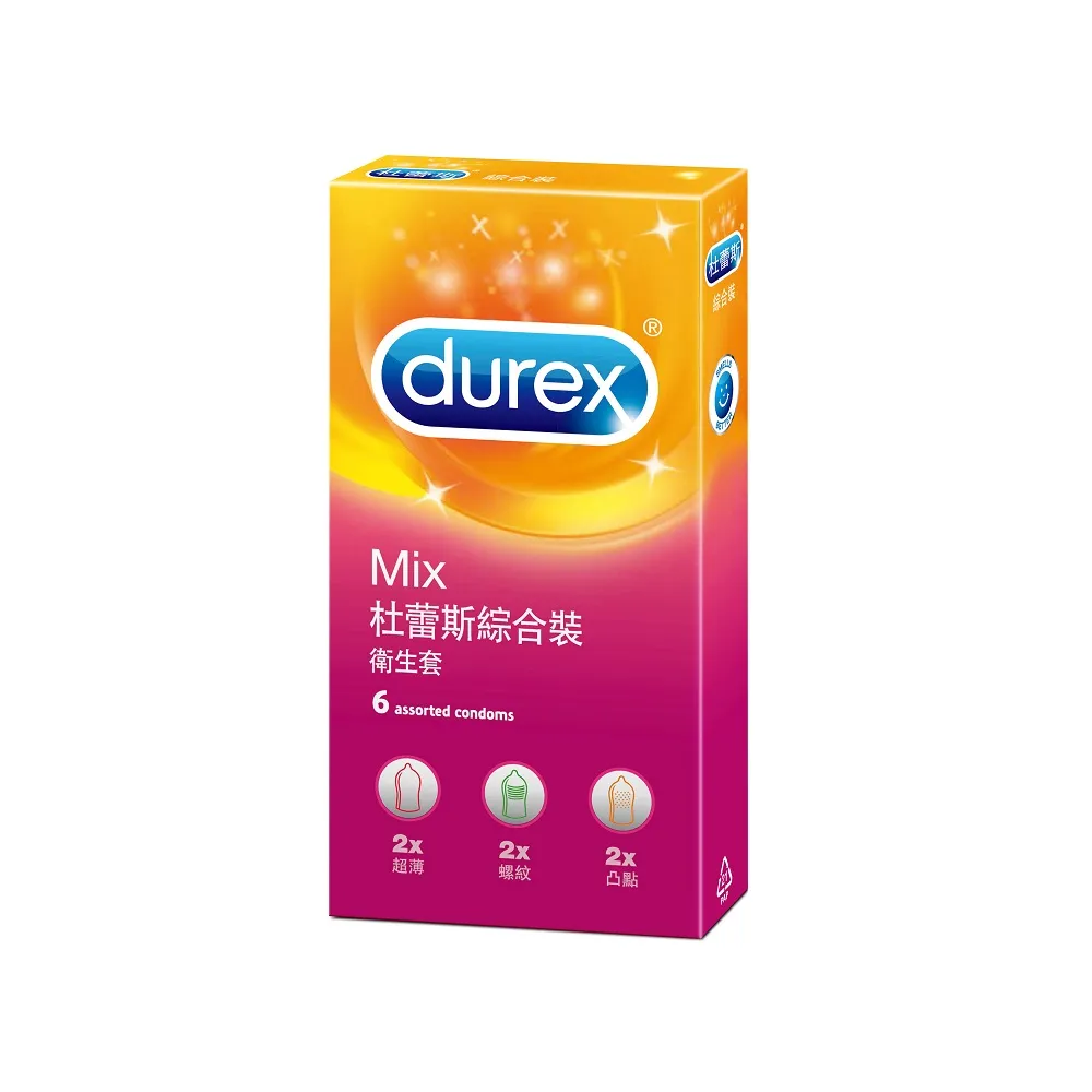 【Durex杜蕾斯】綜合裝保險套6入/盒(超薄+凸點+螺紋 情趣職人) 歷史價格詳細信息