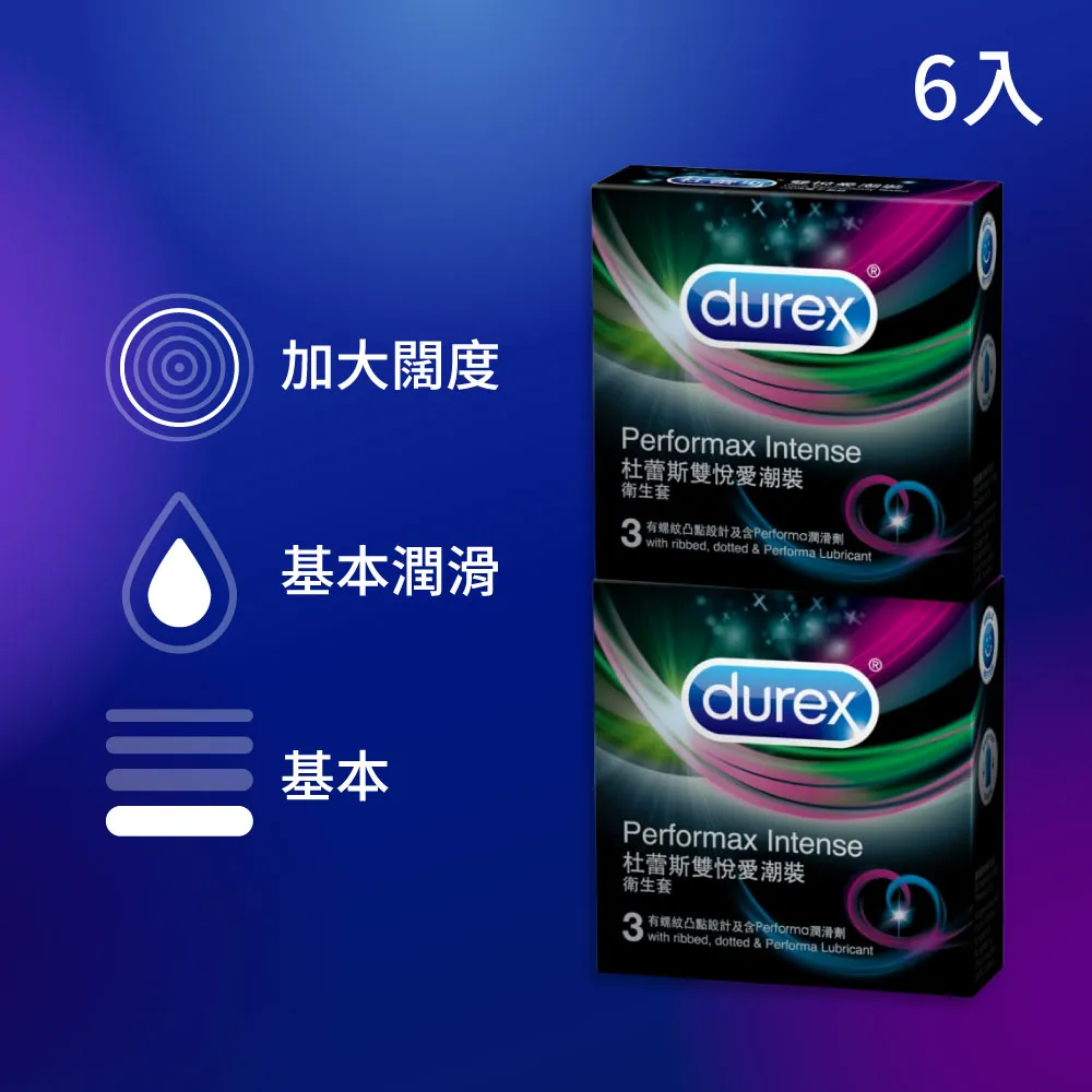 【Durex 杜蕾斯】雙悅愛潮裝衛生套3入/盒﹝飆風碼+顆粒螺紋+舒適裝﹞ 情趣用品(保險套 安全套 衛生套) 歷史價格詳細信息