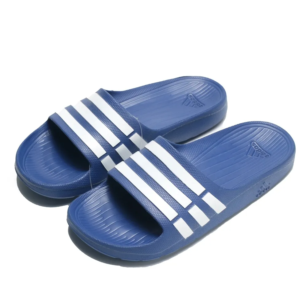 adidas 拖鞋 Duramo Slide 休閒 愛迪達 夏日 情侶穿搭 簡約 套腳 藍 白 男女鞋 G15892 歷史價格詳細信息