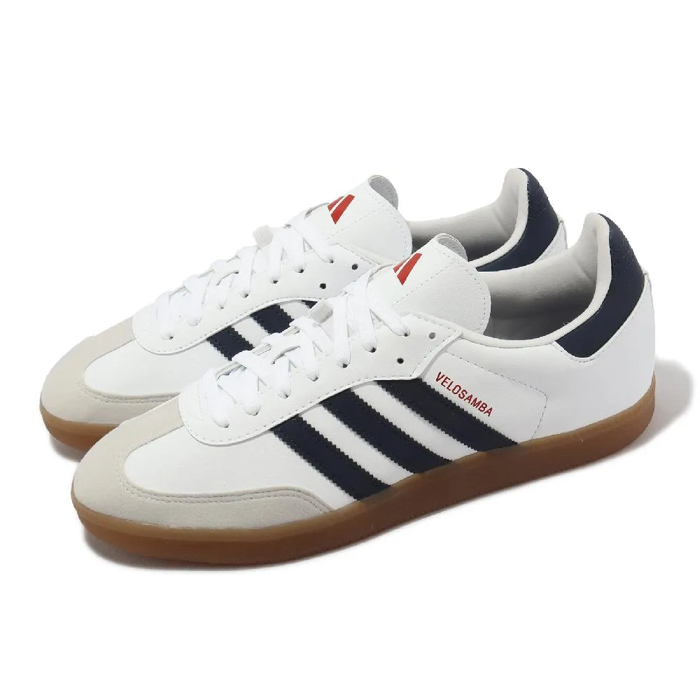 adidas 愛迪達 自行車鞋 Velosamba Made With Nature 男鞋 白藍紅 皮革 休閒鞋 IE7022 歷史價格詳細信息