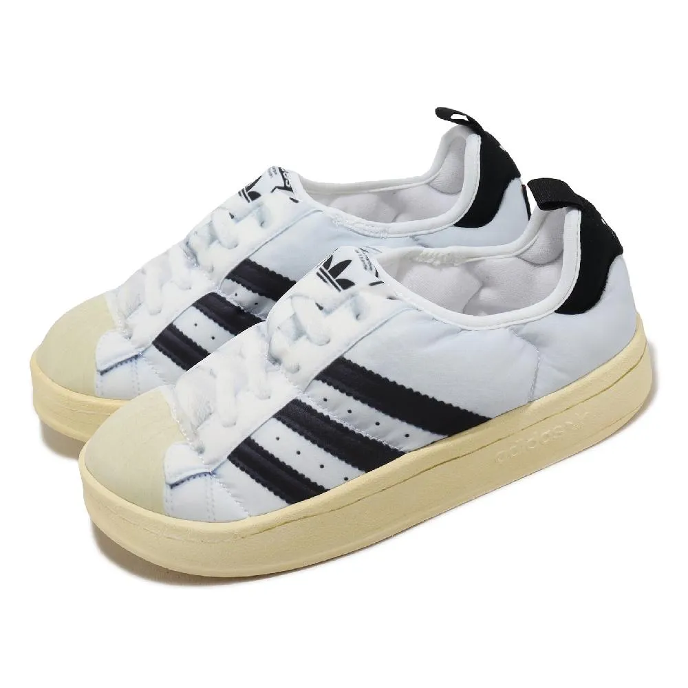 Adidas Puffylette HP6697 男女 休閒鞋 胖胖鞋 麵包鞋 防潑水 假鞋帶 保暖 舒適 白黑 歷史價格詳細信息