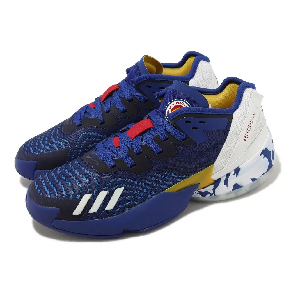 Adidas D.O.N.白/藍 避震 透氣 寬楦 籃球鞋 男款 NO.B2531【新竹皇家 GV7258】 歷史價格詳細信息