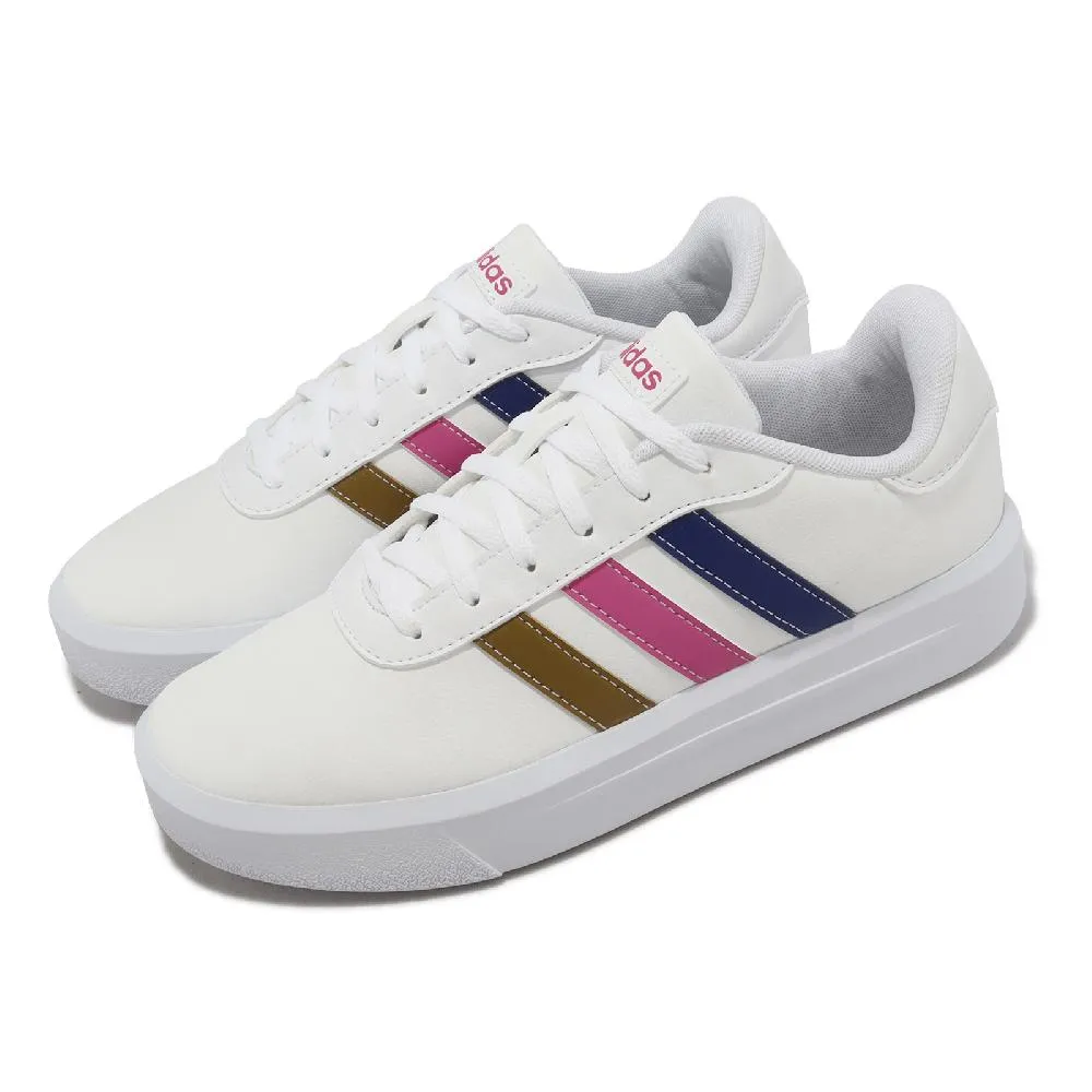 adidas 愛迪達 休閒鞋 Court Tourino J 大童 女鞋 白 粉紅 皮革 小白鞋 三葉草 H00765 歷史價格詳細信息
