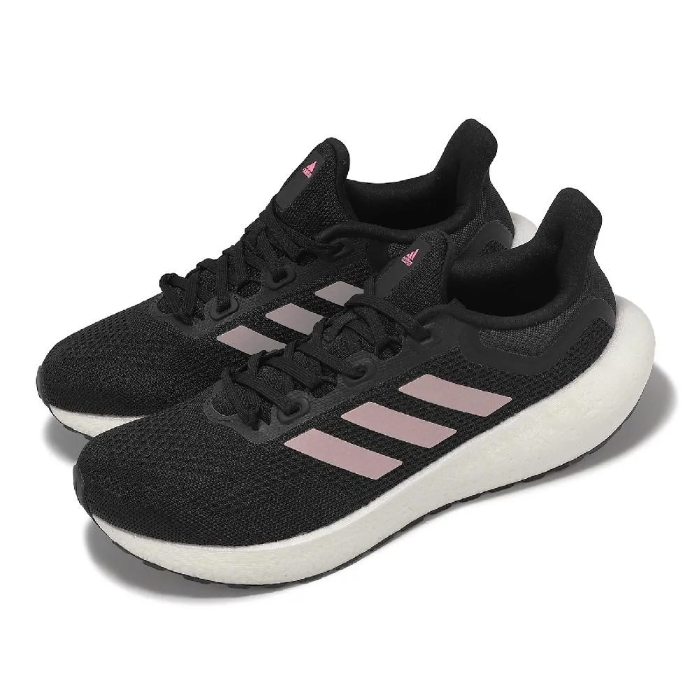 adidas 愛迪達 慢跑鞋 Pureboost 5 W 女鞋 黑 桃紅 反光 緩衝 運動鞋 IF9198 歷史價格詳細信息