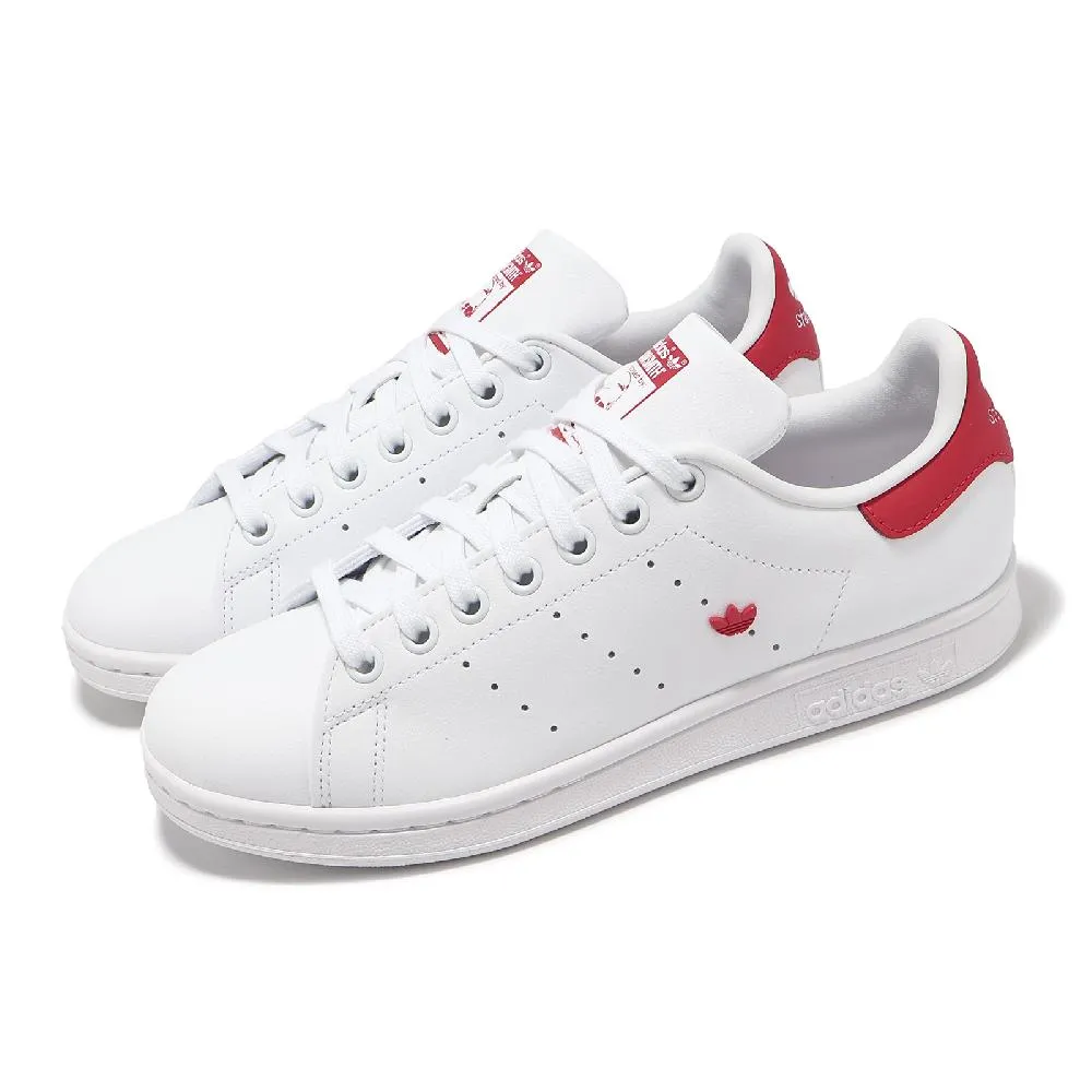 adidas 休閒鞋 Stan Smith 白 紅 小白鞋 百搭款 愛心 三葉草 女鞋 【ACS】 EG5811 歷史價格詳細信息