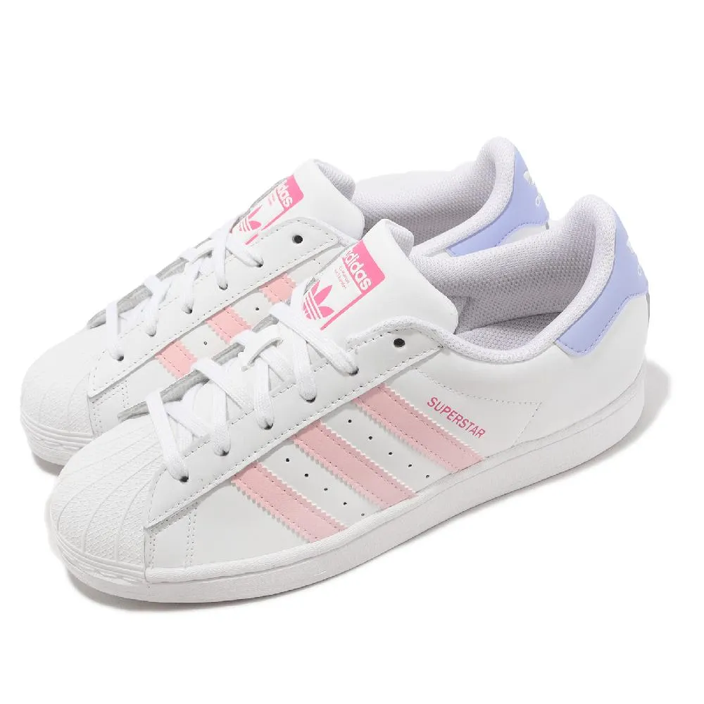 adidas 休閒鞋 Superstar W 白 紫藍 貝殼頭 女鞋 小白鞋 愛迪達 三葉草【ACS】 GZ5217 歷史價格詳細信息