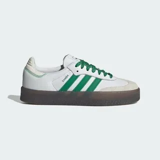 Adidas Sambae W [IE9105] 女 休閒鞋 運動 經典 三葉草 厚底 增高 膠底 白綠 歷史價格詳細信息