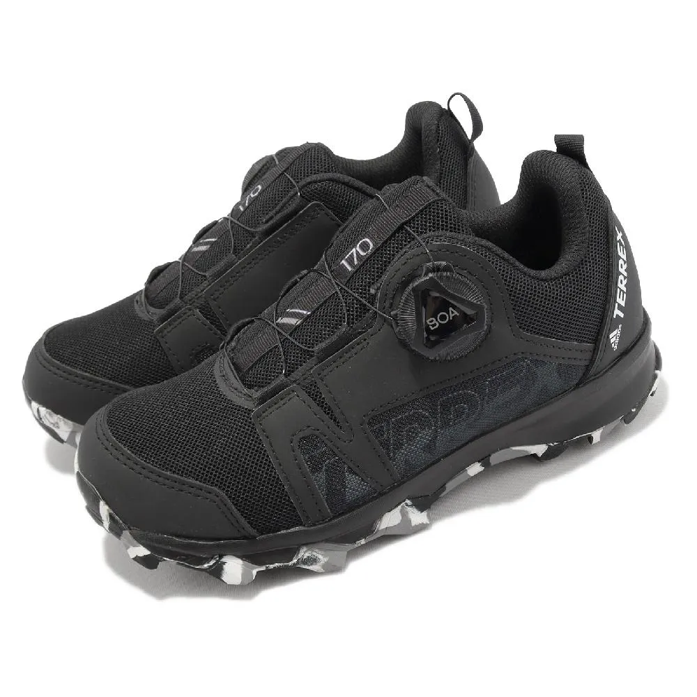 adidas 愛迪達 越野跑鞋 Terrex Agravic BOA R.RDY K 中童 黑灰 旋鈕鞋帶 防潑水 HQ3496 歷史價格詳細信息