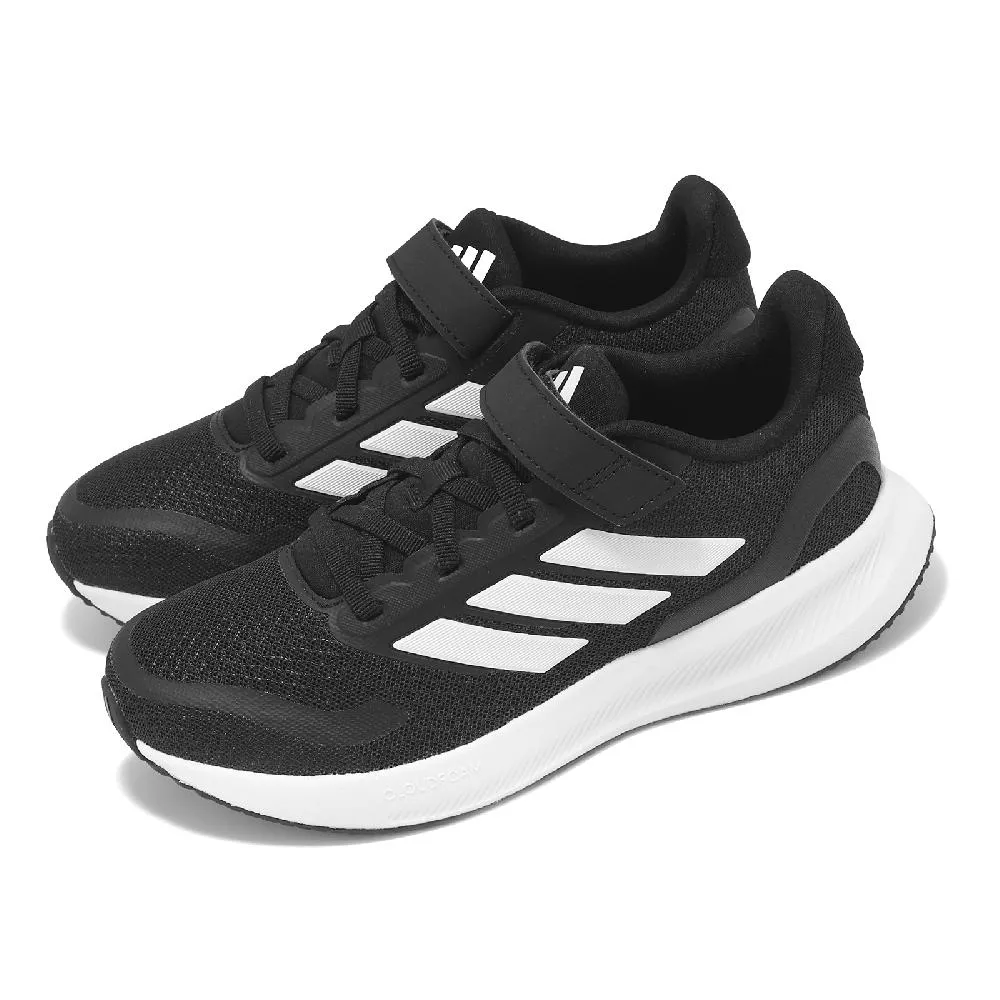 【adidas 愛迪達】運動鞋 童鞋 中童 兒童 魔鬼氈 RUN 60s CF C 黑米白 IE6436 歷史價格詳細信息