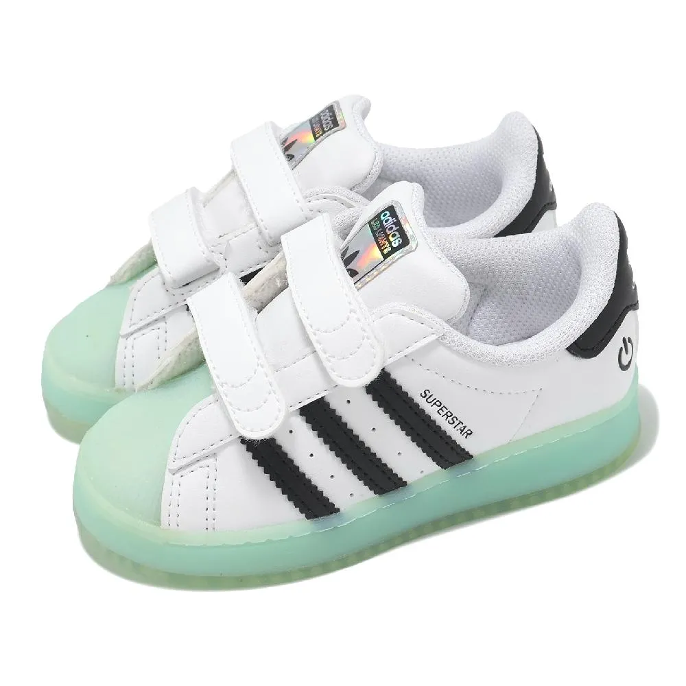 adidas 愛迪達 童鞋 Superstar CF I 白 粉紅 小童鞋 魔鬼氈 基本款  CG6638 歷史價格詳細信息