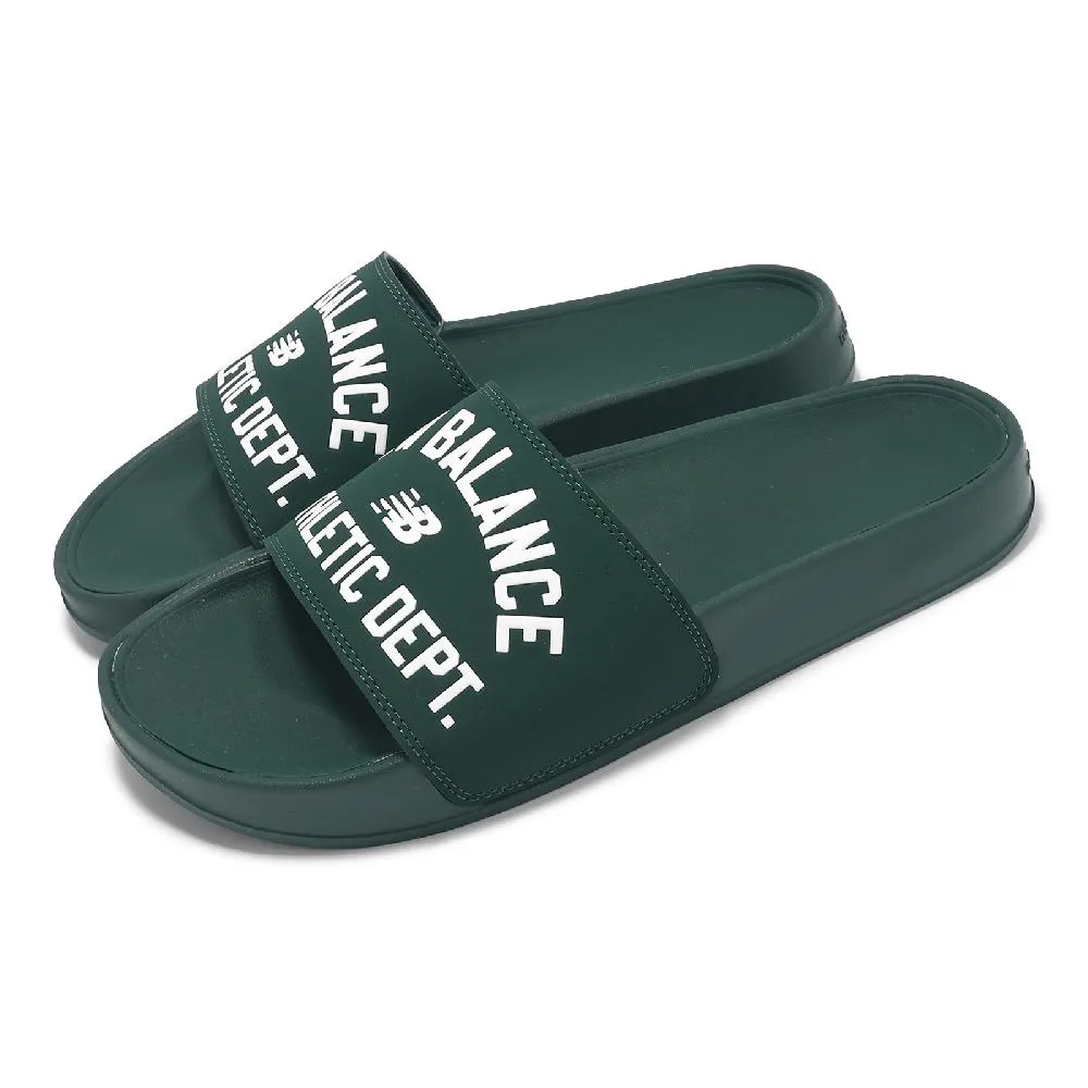 New Balance 拖鞋 NB 200 綠 黑 男鞋 女鞋  大Logo 涼拖鞋 SMF200E1 D 【ACS】 歷史價格詳細信息