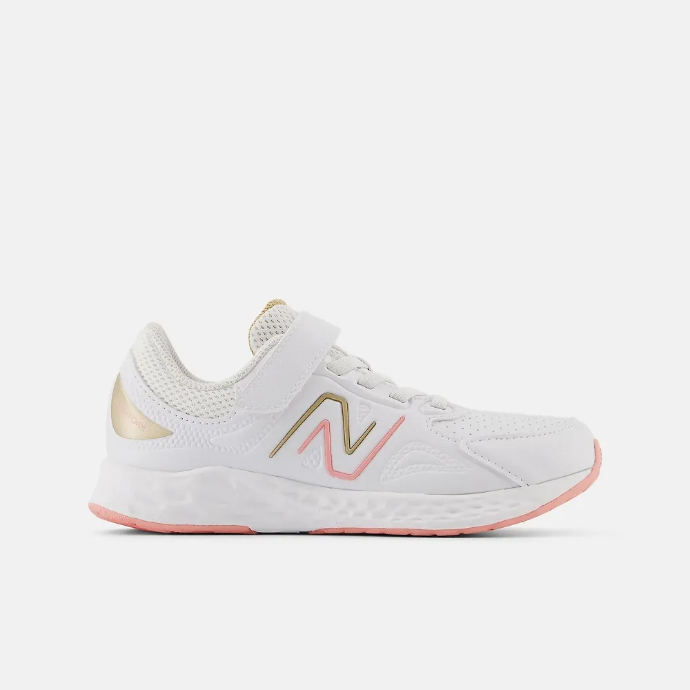 【New Balance】Fresh Foam 76T Bungee Lace with Top Strap 中大童 慢跑鞋_PA76TBR1-W 歷史價格詳細信息