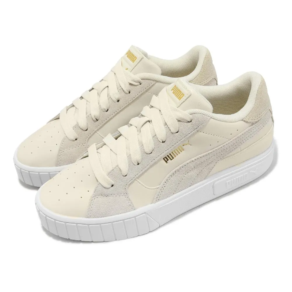 Puma 休閒鞋 Cali Star Mix Wns 米白 奶油白 皮革 麂皮 女鞋 小白鞋【ACS】38022016| 歷史價格詳細信息