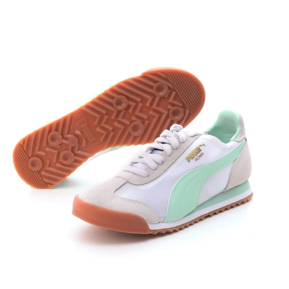 Puma 休閒鞋 Roma OG T 復古 白 米白 綠 膠底 女鞋 運動鞋【ACS】 38724102 歷史價格詳細信息