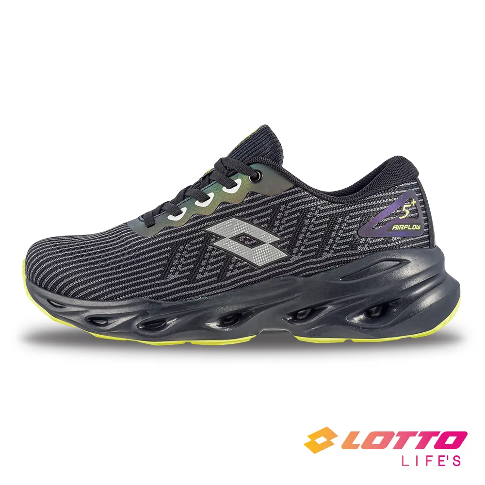 【LOTTO 義大利】男 AIR FLOW 5 奔速風動跑鞋(曜石黑/白) 歷史價格詳細信息