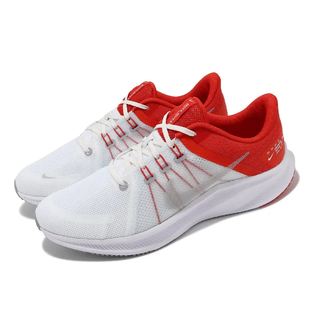 Nike 耐吉 慢跑鞋 Quest 4 男鞋 紅 白 網布 透氣 緩震 路跑 訓練 運動鞋 DA1105-100 價格比較,價格查詢,歷史價格詳細信息
