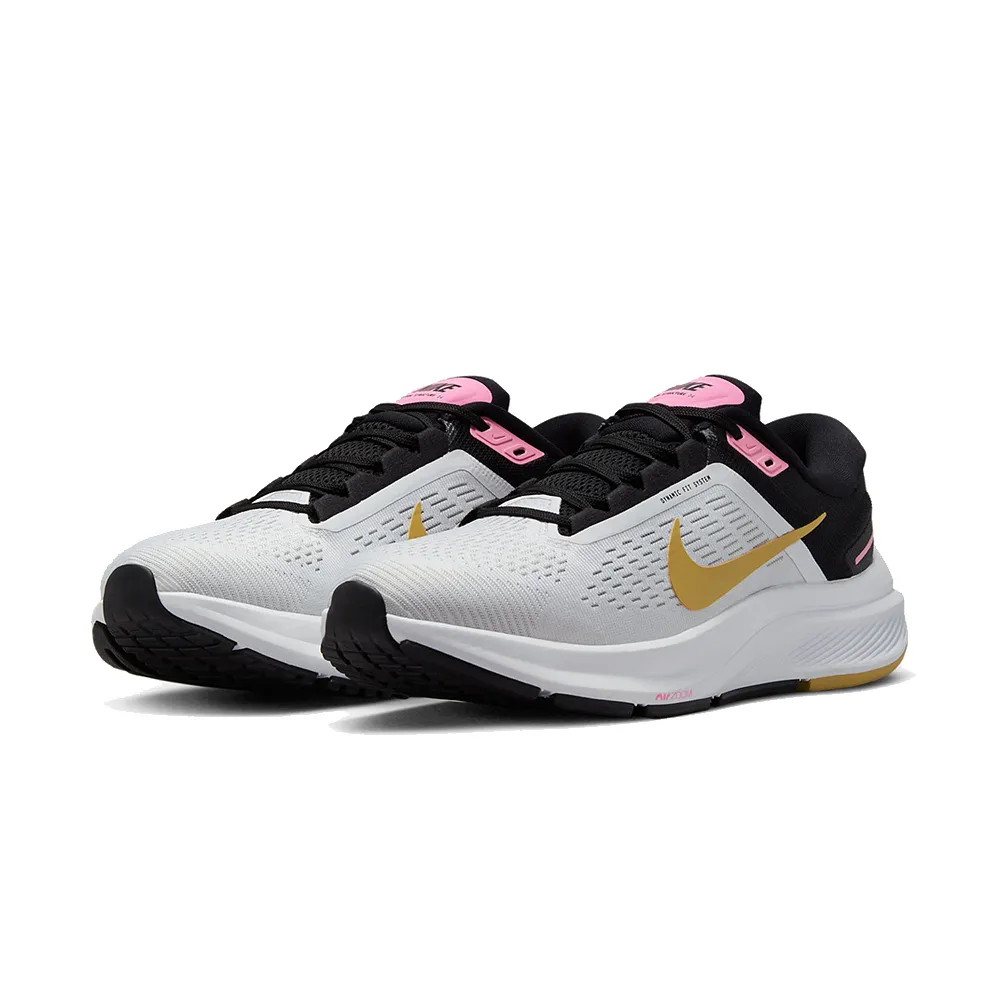 Nike W Air Zoom Structure 24 女 桃紅白 慢跑 運動 基本款 慢跑鞋 DA8570-103 歷史價格詳細信息