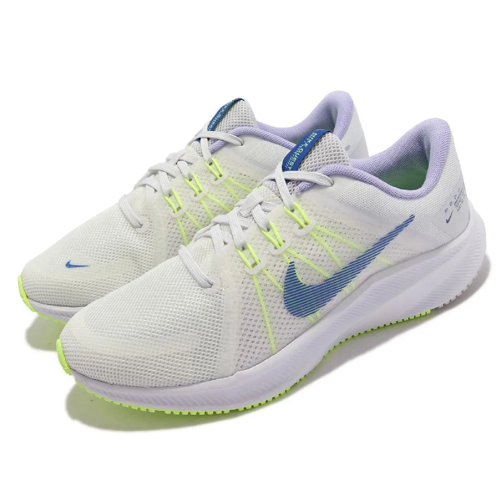 Nike 慢跑鞋 Wmns Quest 4 白 藍 螢光 路跑 基本款 女鞋 運動鞋 【ACS】 DA1106-101 歷史價格詳細信息