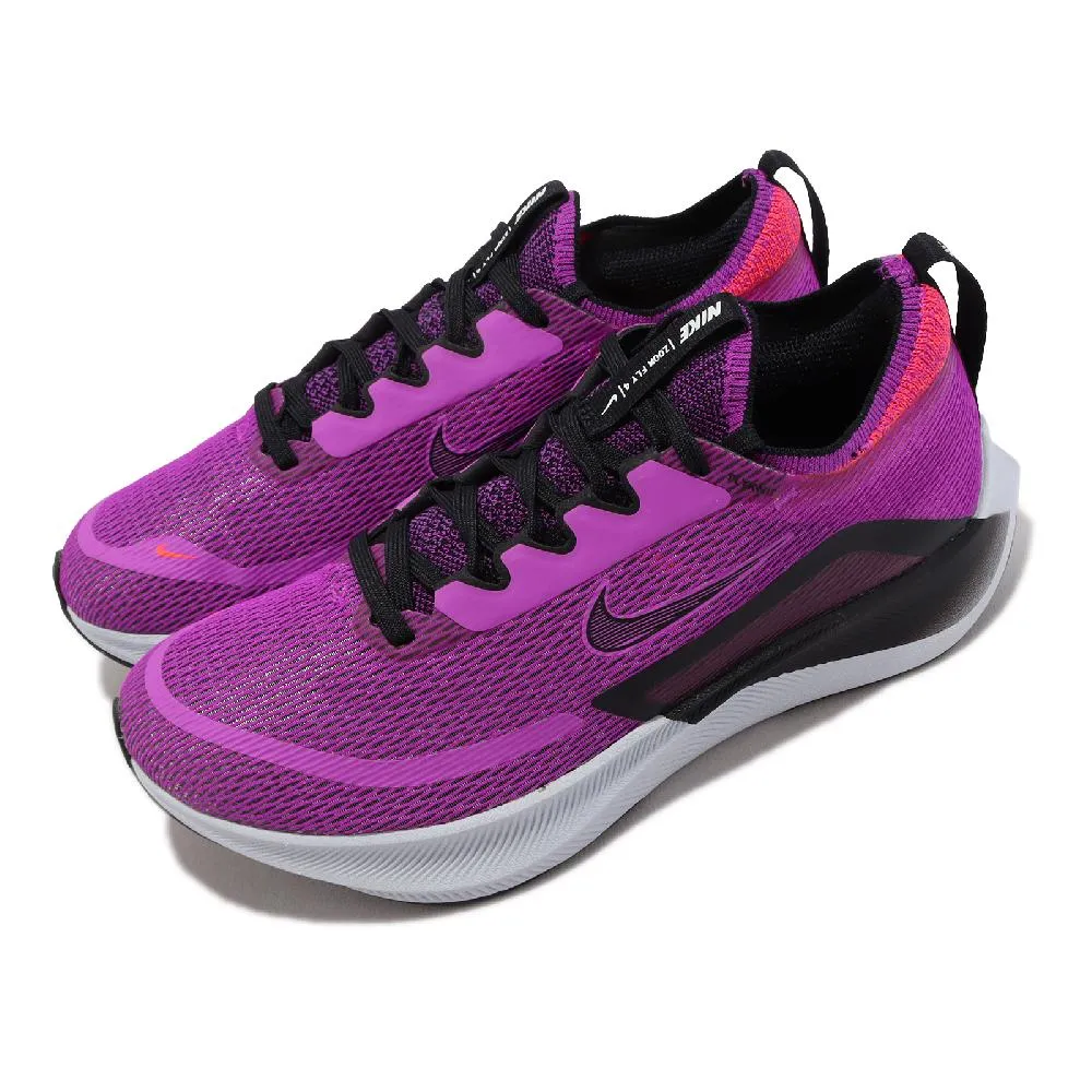Nike 慢跑鞋 Zoom Fly 4 運動 女鞋 氣墊 舒適 React科技 避震 路跑 黑 白  CT2401-001 歷史價格詳細信息