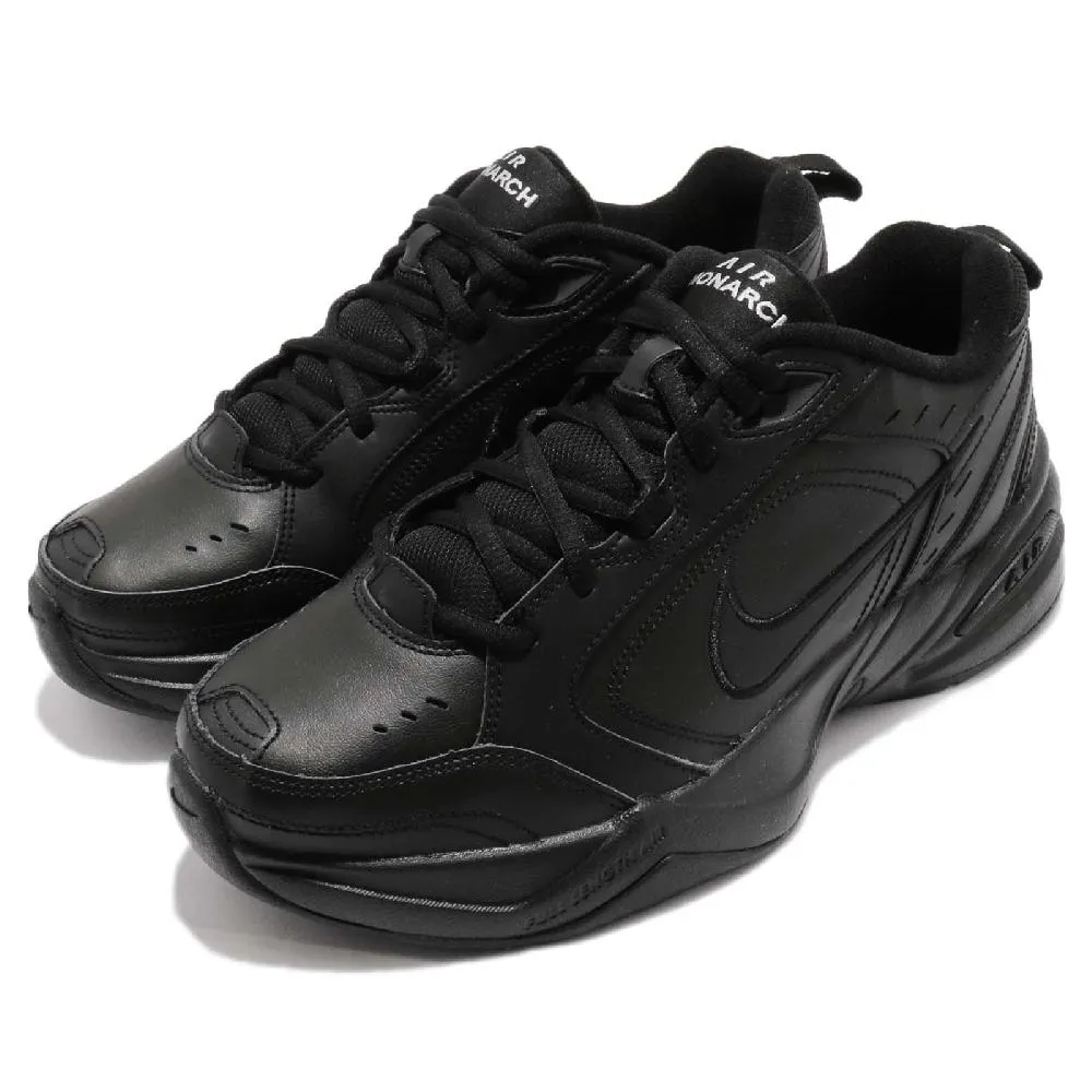 Nike 休閒鞋 Air Monarch IV 黑 全黑 老爹鞋 皮革 厚底 復古 男鞋 415445-001 歷史價格詳細信息