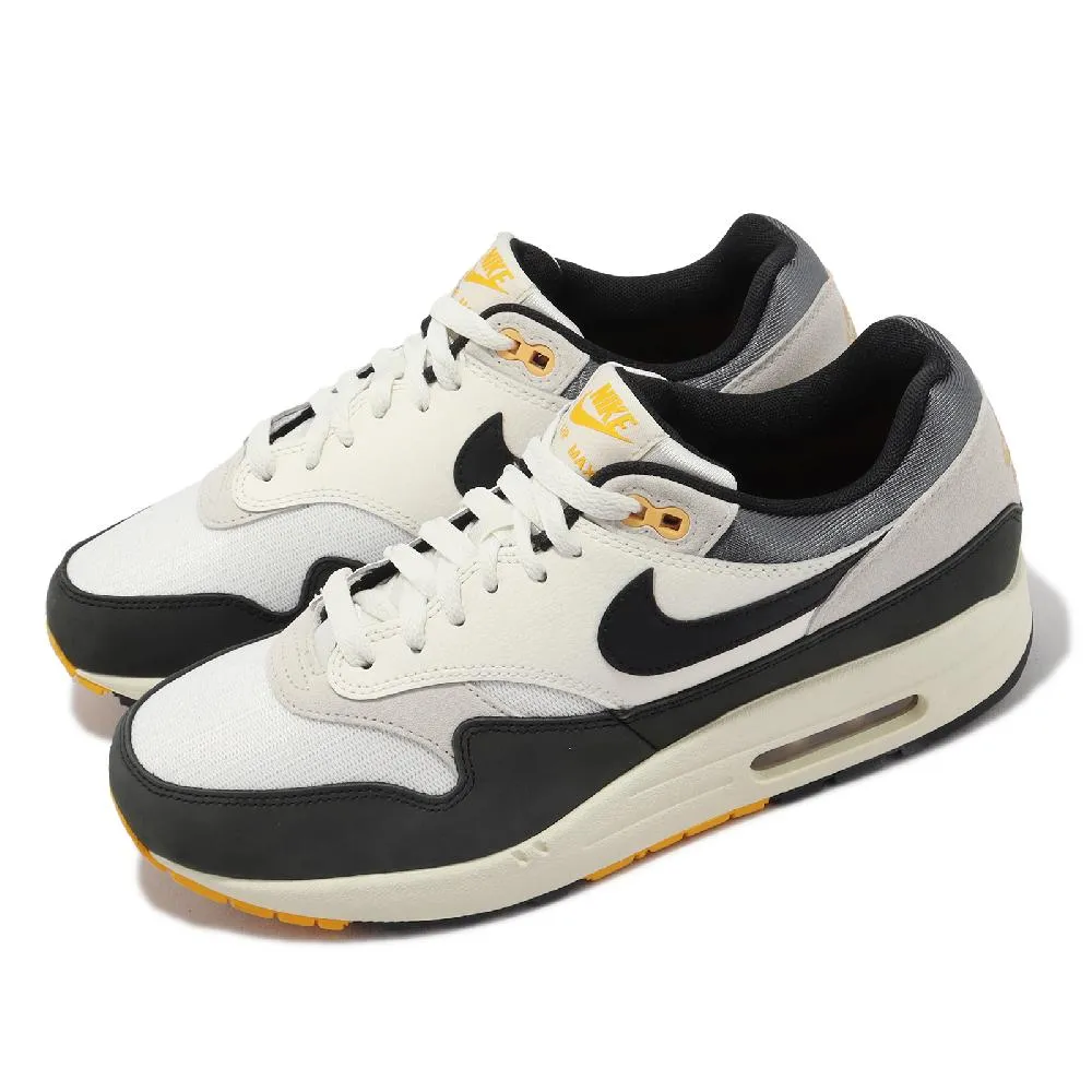 Nike 耐吉 休閒鞋 Air Max 1 男鞋 女鞋 白 黑 氣墊 經典 復古 百搭 FD9082-107 歷史價格詳細信息