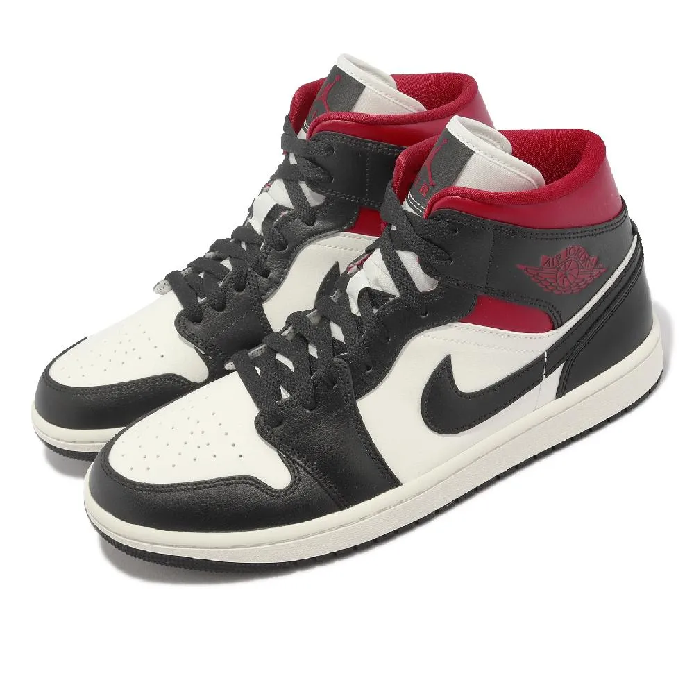 耐吉 Nike Air Jordan 1 Mid WMNS &rdquo;Black Chrome&ldquo;中邦 AJ1 黑白紅 籃球鞋 歷史價格詳細信息