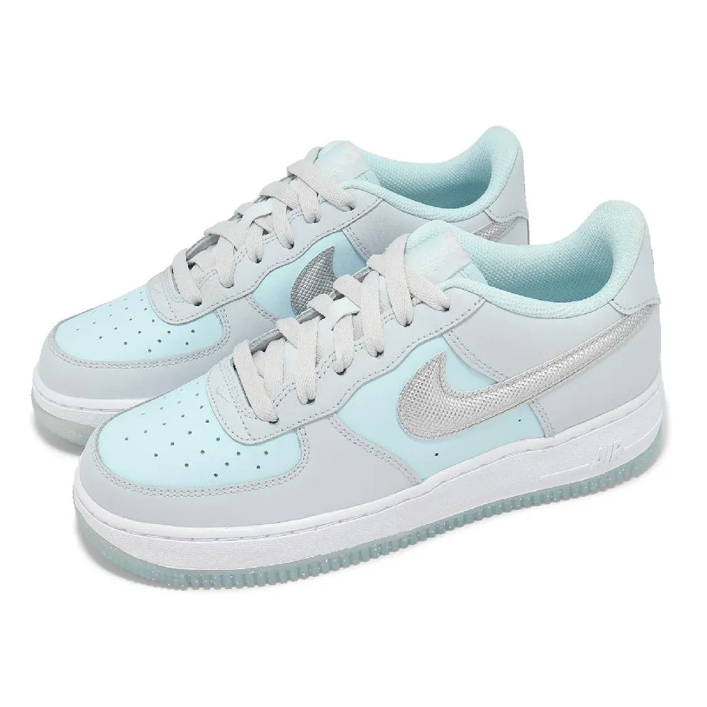 休閒鞋 Air Force 1 Low GS 大童 女鞋 藍 銀 果凍底 AF1 HQ3249-043 歷史價格詳細信息